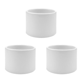 ECUDIS 3 Pack Metal Lamp Shade Collar Rings, Light Socket Shade Rings for Medium-Base Ceramic Sockets, Lock E26 E27 Ceramic/Porcelain Socket with Thread Diameter 1-1/2 Inches (White)