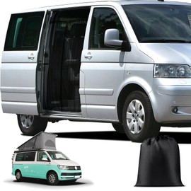 ZWPARTS ZWPARTS Magnetischer Van Insektenschutz Ma?geschneidert fr VW T6, Auto Insektennetz Moskitonetze fr Schiebetr, Rei?verschluss in der Mitte Tr Insektengitter