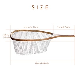 SF Fly Fishing Landing Rubber Small Holes Net with Black Magnetic Net Release & Fly Fishing Floatant Bottle Holder 2Pcs Combo