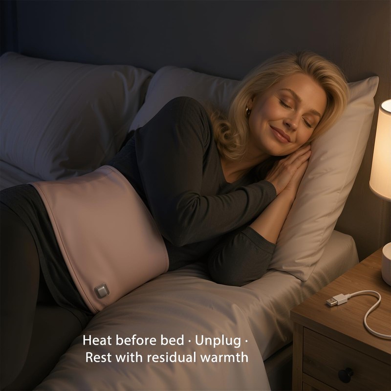 Heated Castor Oil Pack Wrap | Residual Warmth, Overnight Use