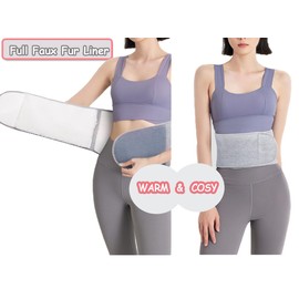 iEasey Women's Men's Wool Kidney Warmer Back Warmer with Velcro Waist Support Heat Protection Belt Thermal Kidney Protection Kidney Belt Abdominal Warmer Heat Belt Waist Belt Lumbar Warmer