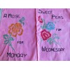 Kitchen 7 Days of week FLOWER HAND TOWELS Kitchen PINK
