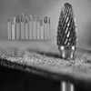 HIDOTOL Carbide Burr Set 1/4" Shank 10PC Tungsten Double Cut