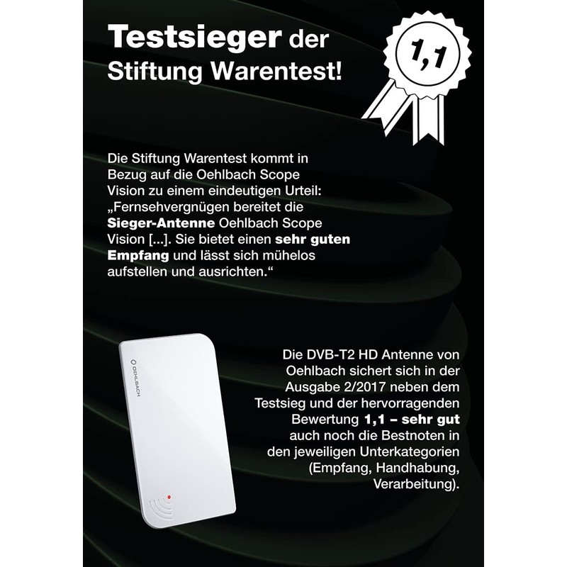 Oehlbach Scope Vision DVB-T2 HD Antenne - Digitale Zimmerantenne -