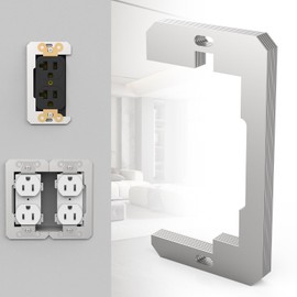 ZIUZI 6Pcs Wall Plate Spacer, Metal Flush Fit Device Leveling Plates, Electric Receptacle Spacers Outlet Shims for Wall Outlet Repair and Loose Electrical Outlet Plug Fix