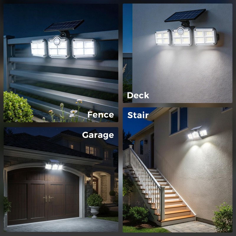 Lazukes Magnetic Solar Lights Outdoor, Motion Sensor Porch RV Light