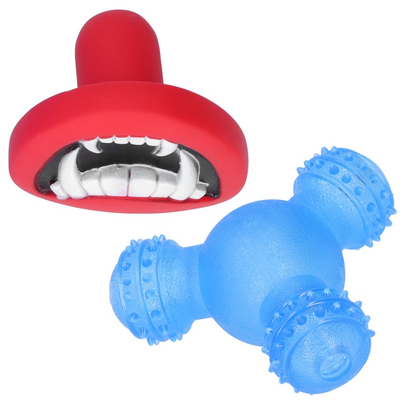 Pet Chew Toy Set Interactive Puppy Teething Red Lip Demon