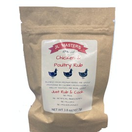JL Masters All Natural Meat Rub - for Chicken & All Poultry (three) 3.8oz packages