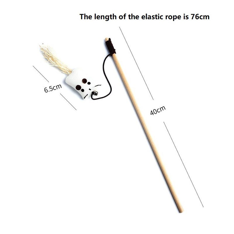 Cat Toy Wand Interactive – Fashion Cat Wand Toy Natural