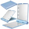Mpowtech - Espejo compacto con 8 luces LED, espejo de