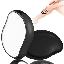 脱毛器 無痛 擦るだけ 脱毛器 クリスタルヘアイレイザー レディース メンズ 角質除去 物理脱毛 毛髪の成長速度を抑える 小型 軽量 (ブラック)