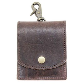 [Click Post Compatible] [Italian Leather "Vintage" Portable Ashtray] (LW-026VID) (D.BROWN (Dark Brown))