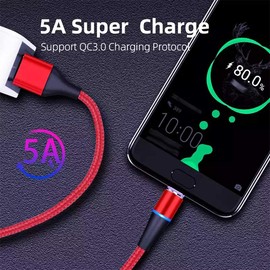 Aporia Magnetic Charging﻿ 7PIN 6ft (2m) USB Cable Combo Tips | Fast Charging and Data Transfer | Phone Charging Cable 6.6ft (2m) (Starter 1-Pack Red + Desk Stick)