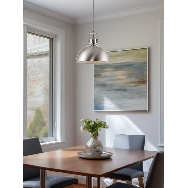 Kira Home Belle 9" Contemporary Industrial Pendant Light, Adjustable Length