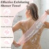 Exfoliating Bath Towel Pack of 2 - Back Scrubber for