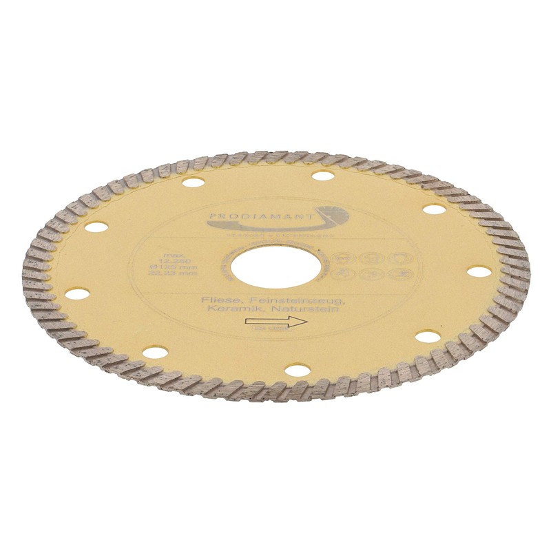 PRODIAMANT Premium Diamond Cutting Disc Tile Natural Stone Turbo 125