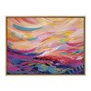 Kate and Laurel Sylvie Brush Strokes 90 Framed Canvas Wall