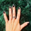 Quiges Stainless Steel Stacking Ring Filling Ring with Polished Structure