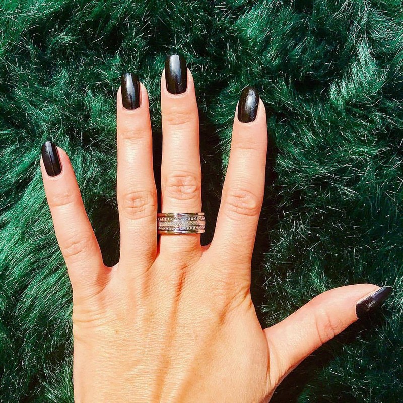 Quiges Stainless Steel Stacking Ring Filling Ring with Polished Structure