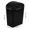 Innouse 16 L/4 Gallon Black Plastic Garbage Bin, Slim Trash