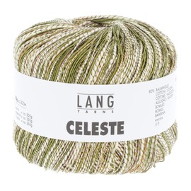 Lang Yarns 50g "Celeste" - Farbe: 94 - creme/weiß/Lamé- Garn dessen leuchtende, glänzende Farben an Edelsteine erinnern