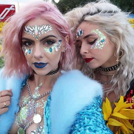 LOVEKITTY 600 Pieces (30g) Mix Sizes Crystal Gems Nail Art Rhinestones Flatback Acrylic Gems for Nails Art Decorations (AB Light Green)