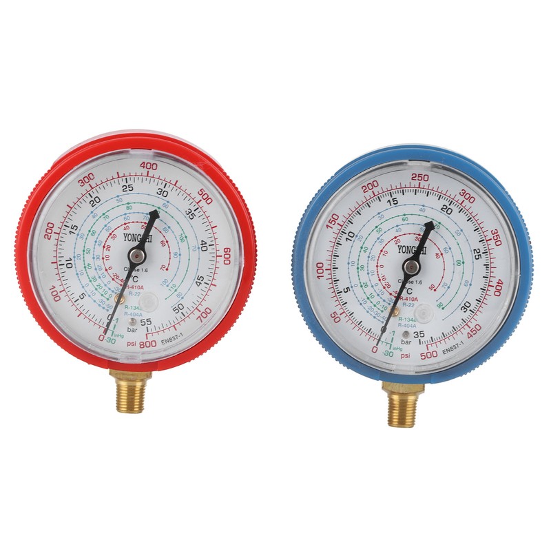 Air Conditioning Fluoride Pressure Gauge High/Low Pressure Meter AC Repairing