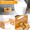Beinilai Foldable Toilet Stool,7 Inches Poop Stool for Bathroom,Bamboo Toilet