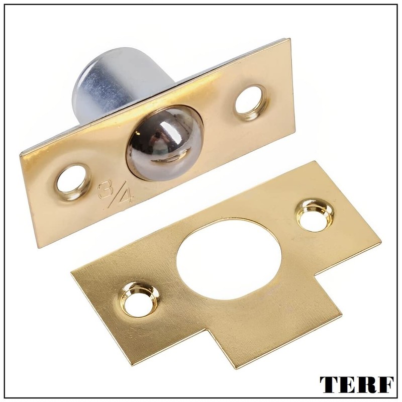 TERF® 16mm Polished Brass Bales Tubular Ball Cupboard Cabinet Door