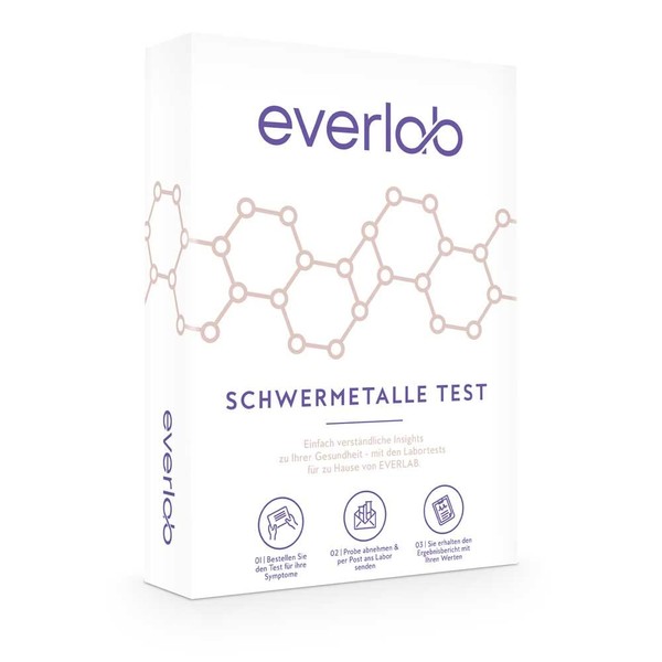 EVERLAB Heavy Metals Test - Load on Heavy Metals Quick & Easy Test with Urine Sample | 10 Heavy Metals - Mercury, Aluminium, Lead, etc. | Self-Test for Home