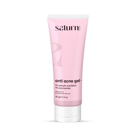Saturn 1% BHA Anti Acne Gel with Salicylic Acid | Niacinamide, Glycolic Acid, Zinc PCA & Aloe Vera | Paraben & Sulphate Free | 30g