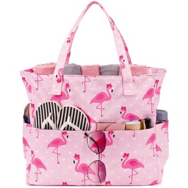 Waterproof Beach Tote Pool Bags for Women Ladies Extra Large Gym Tote Carry On Bag With Wet Compartment for Weekender Travel