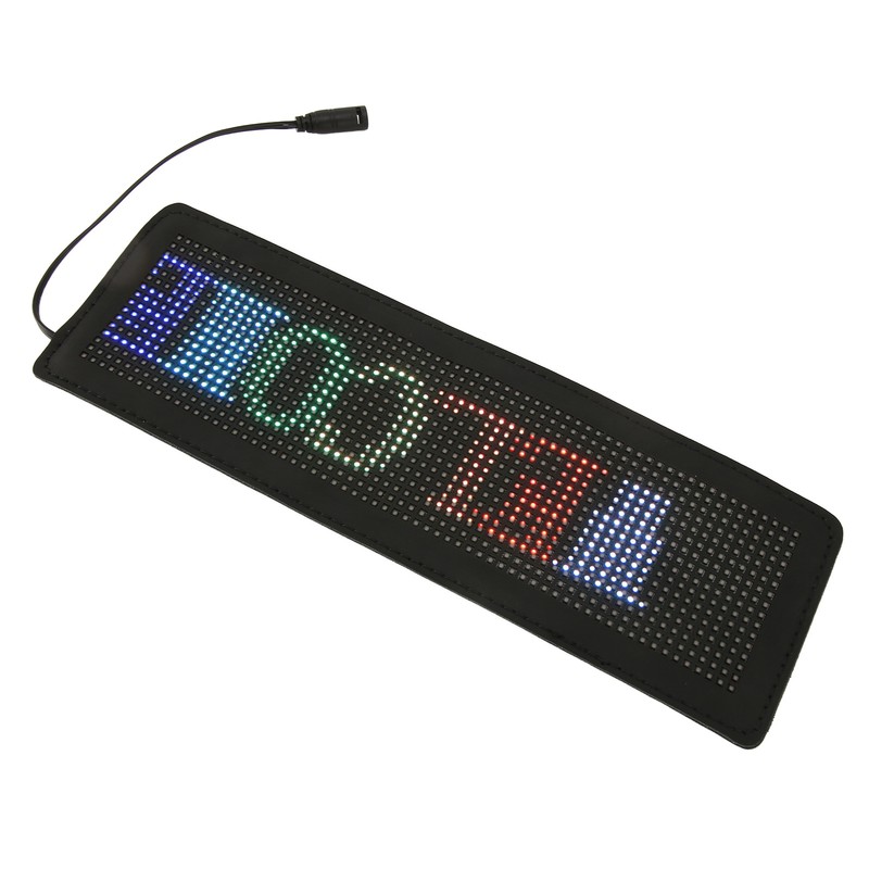 LED Car Sign App Programmable USB 5V Car Plug 12‑24V