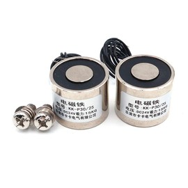 Namvo2pcs KK-P30/25 8KG Suction Electromagnet Solenoid DC 24V Lifting Holding Electromagnet Electro Electric Magnets