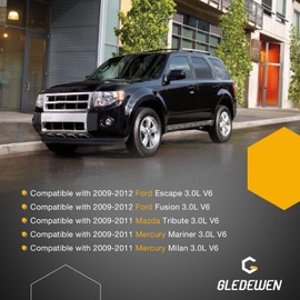 Fuel Injectors Set of 6 Compatible with Ford Escape/Fusion 2009-2012, Mazda Tribute 2009-2011, Mercury Mariner/Milan 2009-2011 3.0L V6, Fuel Injector Replacements 0280158189 FJ998 822-11217 4 Holes