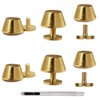 Handbag Purse Feet, Metal Brass Studs Screw-Back Feet for Purses,Totes