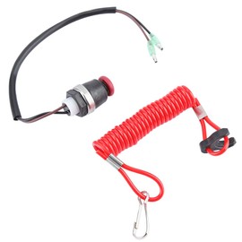 Kill Tether Safety Lead, Outboard Motor Kill Switch Safety Lead Cable for Marine Tohatsu Kill Stop Switch & Safety Lead Lanyard