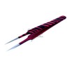 Stainless Steel Jeweler Style Tweezers #5 Pink Black Zebra Color
