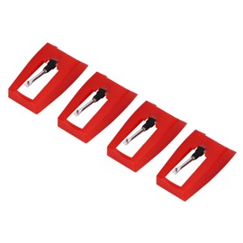 Phonograph Needle, ABS Plastic and Aluminum Arms Installed Manually Phonograph Stylus Stable Performance with 4 Phonograph Stylus for Most Phonographs