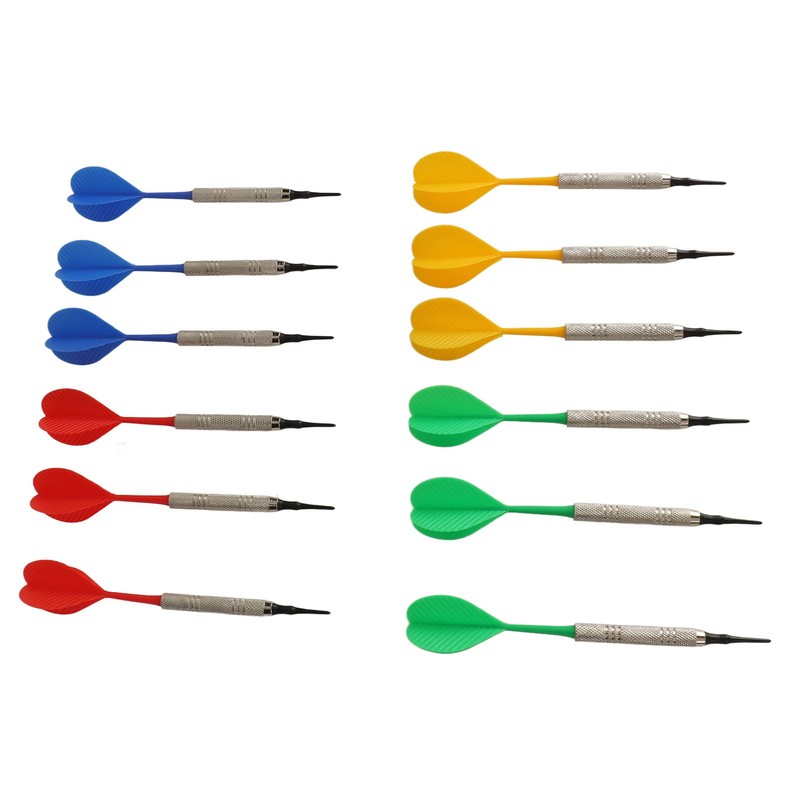 12PCS Soft Tip Darts for Beginners Plastic Professional Indoor Darts