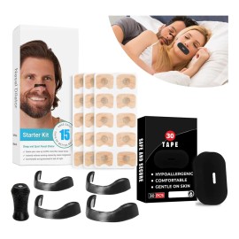 60 Dilatador Respiración Nasal Tiras Y Bucales Desechables