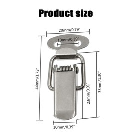 6PCS Toggle Latches Spring Loaded Clamp Clip Case Box Latch Catch Tension Lock Lever Clasp Closures Crate Snap Metal Spring for Iron Wood Box, Cabinet, Home Accessories