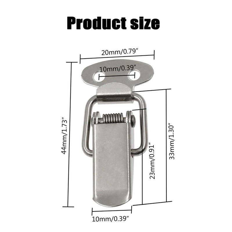 6PCS Toggle Latches Spring Loaded Clamp Clip Case Box Latch