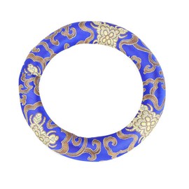 Singing Bowl Cushion, Singing Bowl Pillow Singing Bowl Ring Pillow Silk Singing Bowl Cushion Round Meditation Cushion Singing Bowl Parts (Blue) Performance Accessories