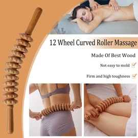 lianjindun 6 in 1 Wood Therapy Massage Tools, Maderoterapia kit, Wood Therapy Set, Lymphatic Drainage Massager, Wooden Gua Sha Tools, Wooden Massager Roller Rope for Body Shaping Anti Cellulite