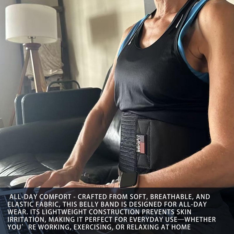 Umbilical Hernia Belt - Ergonomic Abdominal Binder Adjustable Truss Support