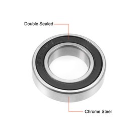 sourcing map 6903-2RS Deep Groove Ball Bearing 17x30x7mm Double Sealed ABEC-3 Bearings 2-Pack