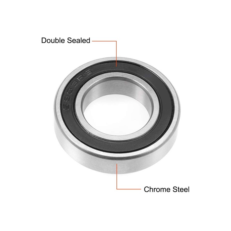 sourcing map 6903-2RS Deep Groove Ball Bearing 17x30x7mm Double Sealed