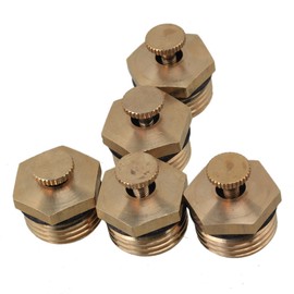 5pcs Brass 1/2" Male Thread Adjustable Misting Nozzles Irrigation Golden