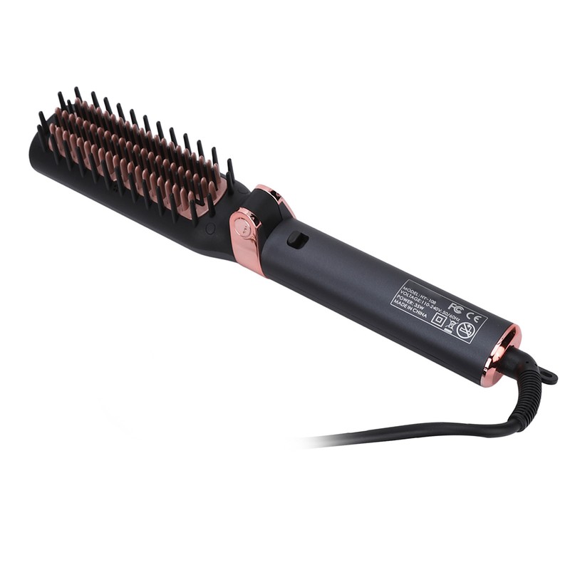 Hot Comb Electric Folding Design Ergonomic Handle Curls Straight Hair